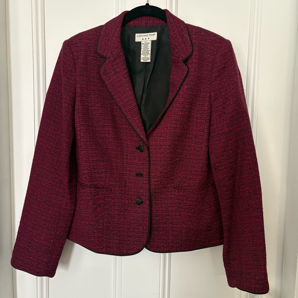 Covington Women's Burgundy Blazer Jacket